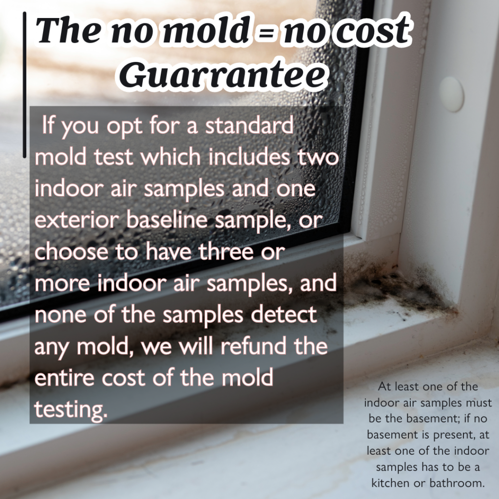 The mold guarantee for a mold test.
